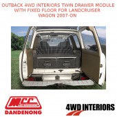 OUTBACK 4WD INTERIORS TWIN DRAWER MODULE WITH FIXED FLOOR FOR LC WAGON 07-ON